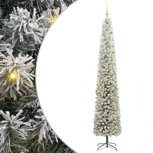 Mākslīgā Ziemassvētku Eglīte Zaļš Un Balts 270 Cm Pvc Vidaxl