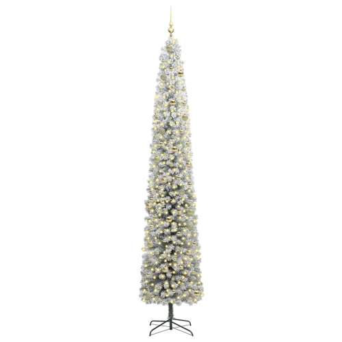Mākslīgā Ziemassvētku Eglīte Zaļš Un Balts 270 Cm Pvc Vidaxl