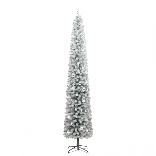 Mākslīgā Ziemassvētku Eglīte Zaļš Un Balts 270 Cm Pvc Vidaxl