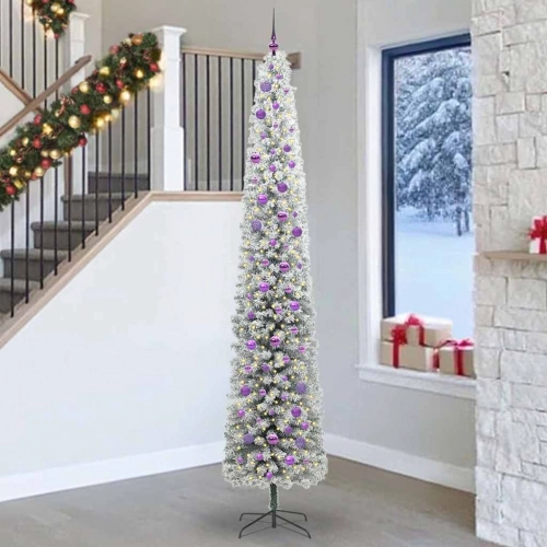 Mākslīgā Ziemassvētku Eglīte Zaļš Un Balts 270 Cm Pvc Vidaxl