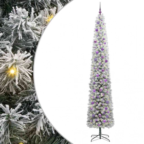 Mākslīgā Ziemassvētku Eglīte Zaļš Un Balts 270 Cm Pvc Vidaxl