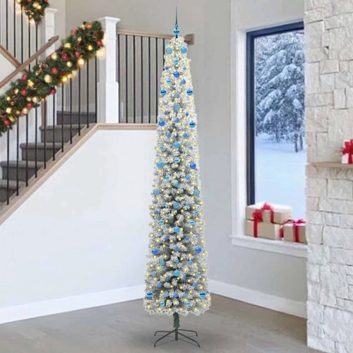 Mākslīgā Ziemassvētku Eglīte Zaļš Un Balts 270 Cm Pvc Vidaxl