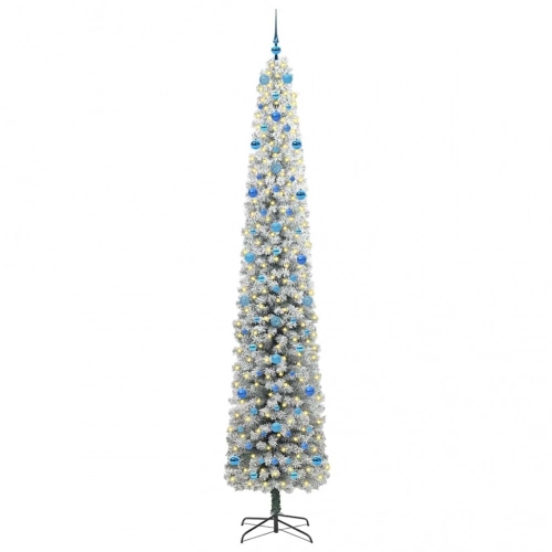 Mākslīgā Ziemassvētku Eglīte Zaļš Un Balts 270 Cm Pvc Vidaxl