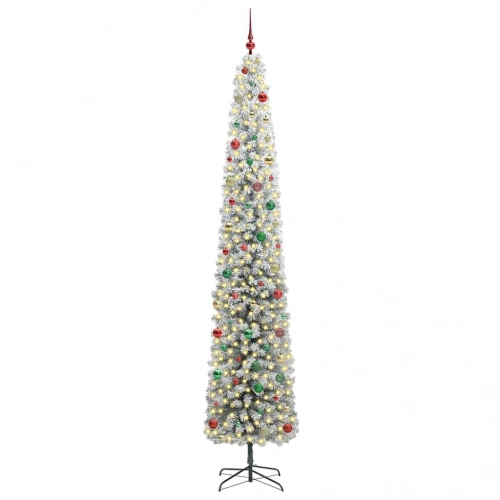 Mākslīgā Ziemassvētku Eglīte Zaļš Un Balts 270 Cm Pvc Vidaxl
