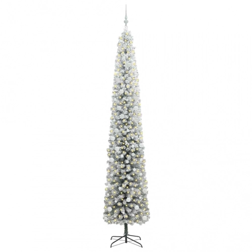 Mākslīgā Ziemassvētku Eglīte Zaļš Un Balts 300 Cm Pvc Vidaxl