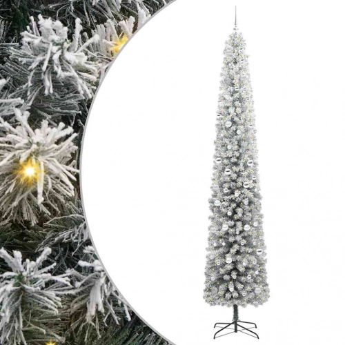 Mākslīgā Ziemassvētku Eglīte Zaļš Un Balts 300 Cm Pvc Vidaxl