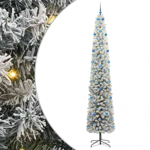 Mākslīgā Ziemassvētku Eglīte Zaļš Un Balts 300 Cm Pvc Vidaxl