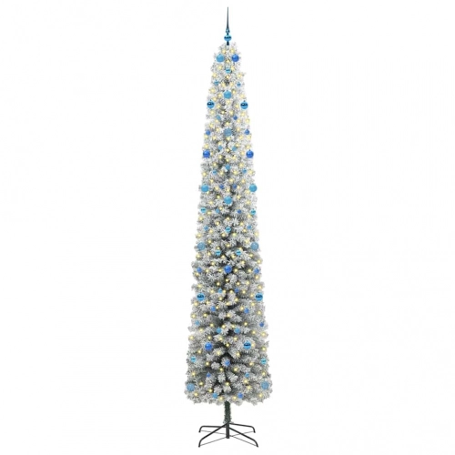 Mākslīgā Ziemassvētku Eglīte Zaļš Un Balts 300 Cm Pvc Vidaxl