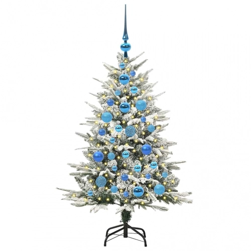 Mākslīgais Iepriekš Apgaismotais Ziemassvētku Koks Ar Bumbu Komplektu Vidaxl