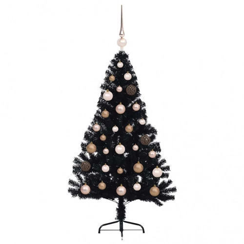 Mākslīgais Led Ziemassvētku Eglīte Su 150 Led Melna 120 Cm Pvc Vidaxl