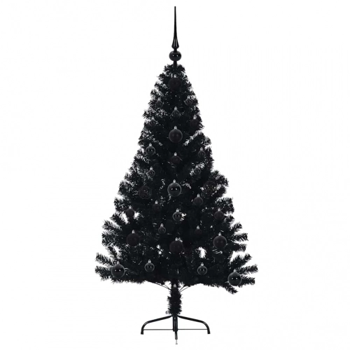 Mākslīgais Led Ziemassvētku Eglīte Su 150 Led Melna 120 Cm Pvc Vidaxl