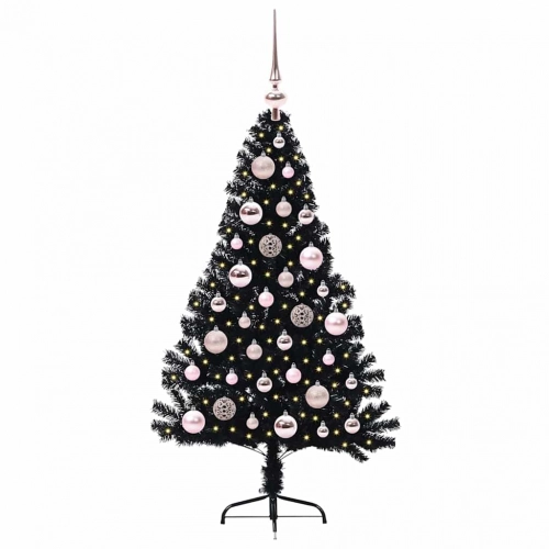 Mākslīgais Led Ziemassvētku Eglīte Su 150 Led Melna 120 Cm Pvc Vidaxl