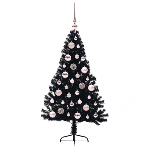 Mākslīgais Led Ziemassvētku Eglīte Su 150 Led Melna 120 Cm Pvc Vidaxl