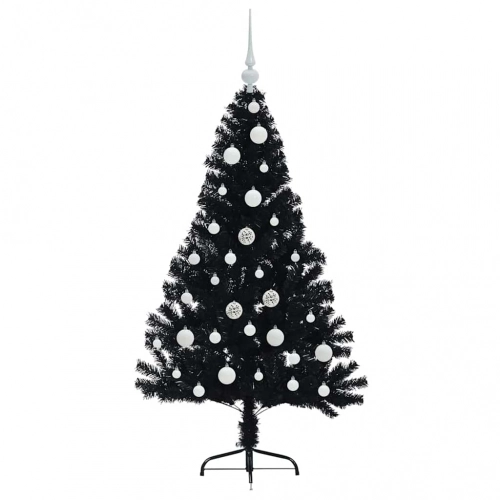 Mākslīgais Led Ziemassvētku Eglīte Su 150 Led Melna 120 Cm Pvc Vidaxl