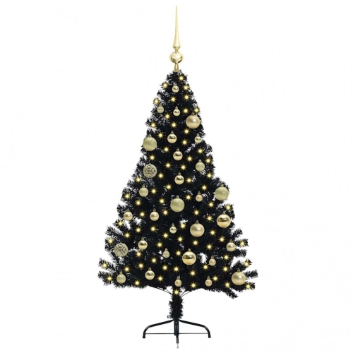 Mākslīgais Led Ziemassvētku Eglīte Su 150 Led Melna 120 Cm Pvc Vidaxl