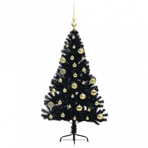 Mākslīgais Led Ziemassvētku Eglīte Su 150 Led Melna 120 Cm Pvc Vidaxl