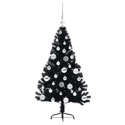 Mākslīgais Led Ziemassvētku Eglīte Su 150 Led Melna 120 Cm Pvc Vidaxl