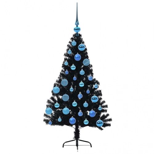 Mākslīgais Led Ziemassvētku Eglīte Su 150 Led Melna 120 Cm Pvc Vidaxl
