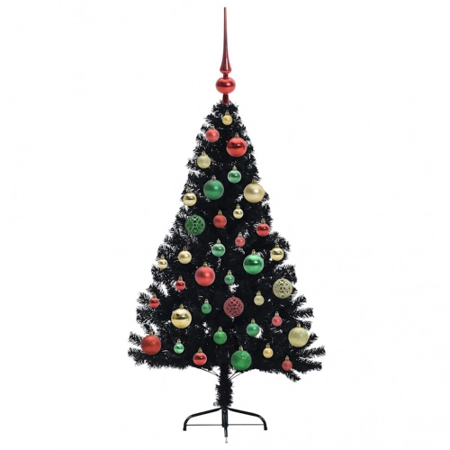 Mākslīgais Led Ziemassvētku Eglīte Su 150 Led Melna 120 Cm Pvc Vidaxl