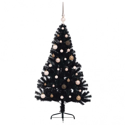 Mākslīgais Led Ziemassvētku Eglīte Su 150 Led Melna 150 Cm Pvc Vidaxl
