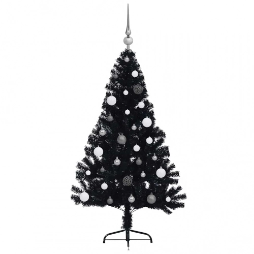 Mākslīgais Led Ziemassvētku Eglīte Su 150 Led Melna 150 Cm Pvc Vidaxl