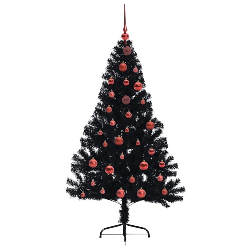 Mākslīgais Led Ziemassvētku Eglīte Su 150 Led Melna 150 Cm Pvc Vidaxl