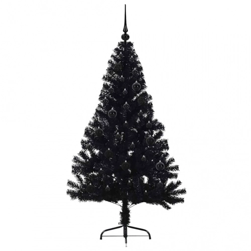 Mākslīgais Led Ziemassvētku Eglīte Su 150 Led Melna 150 Cm Pvc Vidaxl