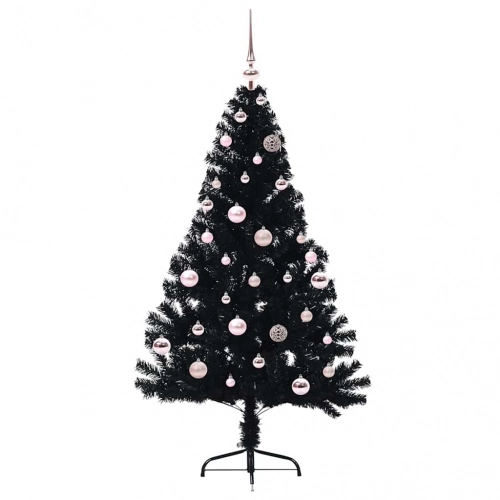 Mākslīgais Led Ziemassvētku Eglīte Su 150 Led Melna 150 Cm Pvc Vidaxl