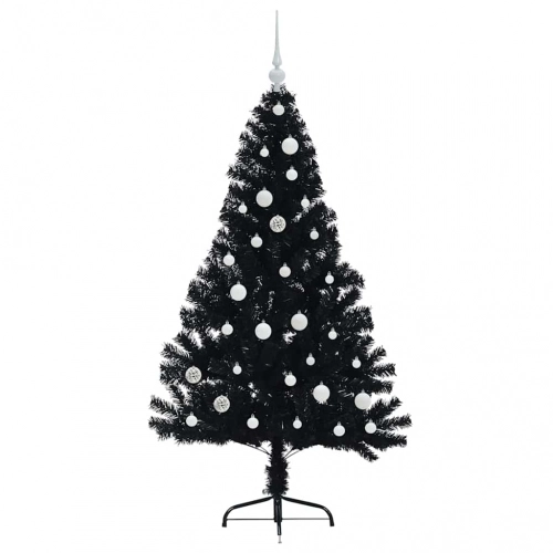 Mākslīgais Led Ziemassvētku Eglīte Su 150 Led Melna 150 Cm Pvc Vidaxl