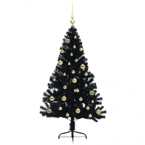 Mākslīgais Led Ziemassvētku Eglīte Su 150 Led Melna 150 Cm Pvc Vidaxl