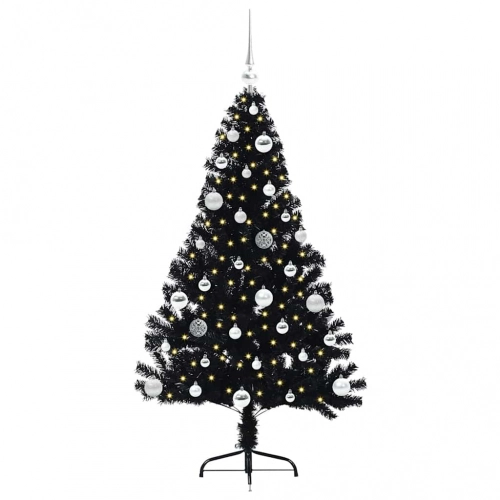 Mākslīgais Led Ziemassvētku Eglīte Su 150 Led Melna 150 Cm Pvc Vidaxl