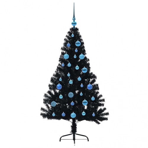Mākslīgais Led Ziemassvētku Eglīte Su 150 Led Melna 150 Cm Pvc Vidaxl
