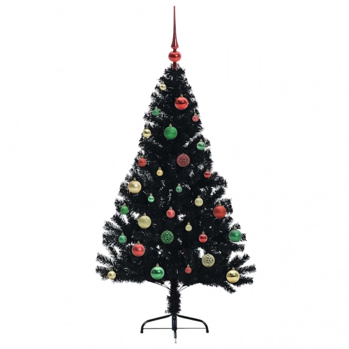 Mākslīgais Led Ziemassvētku Eglīte Su 150 Led Melna 150 Cm Pvc Vidaxl