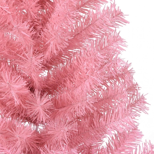 Mākslīgais Led Ziemassvētku Eglīte Su 150 Led Rozā 120 Cm Pvc Vidaxl