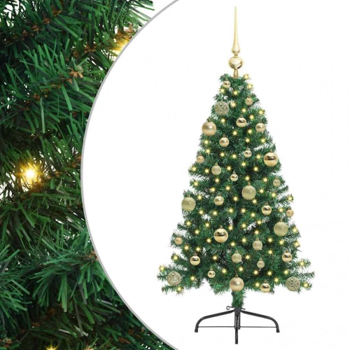 Mākslīgais Led Ziemassvētku Eglīte Su 150 Led Zaļa 120 Cm Pvc Vidaxl