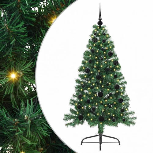 Mākslīgais Led Ziemassvētku Eglīte Su 150 Led Zaļa 150 Cm Pvc Vidaxl