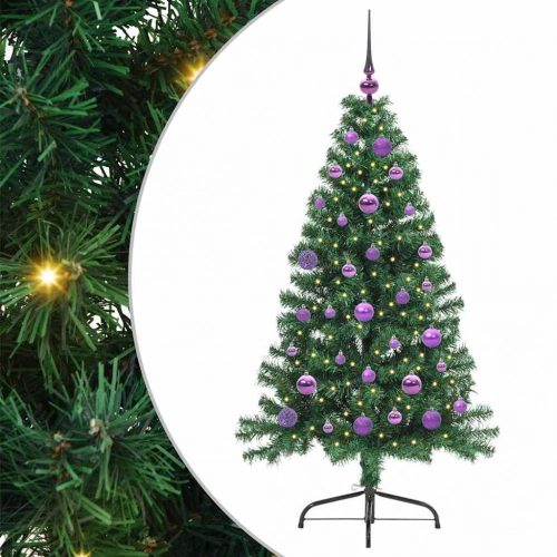 Mākslīgais Led Ziemassvētku Eglīte Su 150 Led Zaļa 150 Cm Pvc Vidaxl