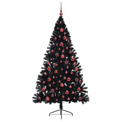 Mākslīgais Led Ziemassvētku Eglīte Su 300 Led Melna 180 Cm Pvc Vidaxl
