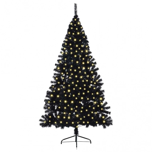 Mākslīgais Led Ziemassvētku Eglīte Su 300 Led Melna 210 Cm Pvc Vidaxl