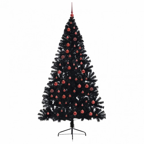 Mākslīgais Led Ziemassvētku Eglīte Su 300 Led Melna 210 Cm Pvc Vidaxl