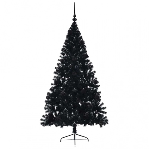 Mākslīgais Led Ziemassvētku Eglīte Su 300 Led Melna 210 Cm Pvc Vidaxl