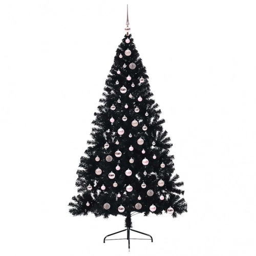 Mākslīgais Led Ziemassvētku Eglīte Su 300 Led Melna 210 Cm Pvc Vidaxl