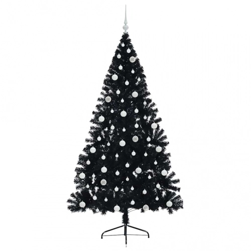 Mākslīgais Led Ziemassvētku Eglīte Su 300 Led Melna 210 Cm Pvc Vidaxl