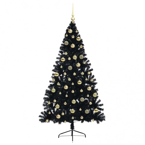 Mākslīgais Led Ziemassvētku Eglīte Su 300 Led Melna 210 Cm Pvc Vidaxl
