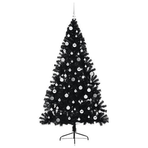 Mākslīgais Led Ziemassvētku Eglīte Su 300 Led Melna 210 Cm Pvc Vidaxl