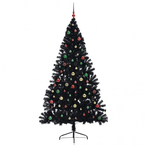 Mākslīgais Led Ziemassvētku Eglīte Su 300 Led Melna 210 Cm Pvc Vidaxl