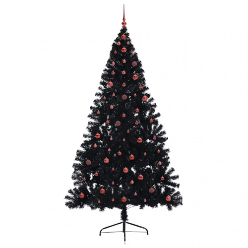 Mākslīgais Led Ziemassvētku Eglīte Su 300 Led Melna 240 Cm Pvc Vidaxl