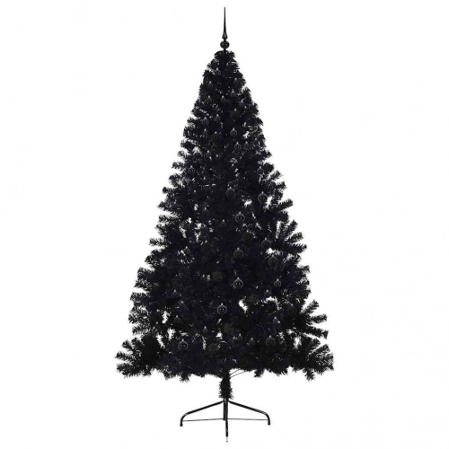 Mākslīgais Led Ziemassvētku Eglīte Su 300 Led Melna 240 Cm Pvc Vidaxl
