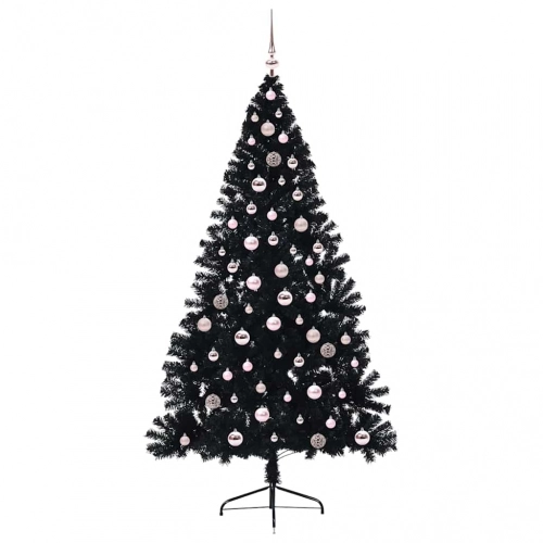 Mākslīgais Led Ziemassvētku Eglīte Su 300 Led Melna 240 Cm Pvc Vidaxl