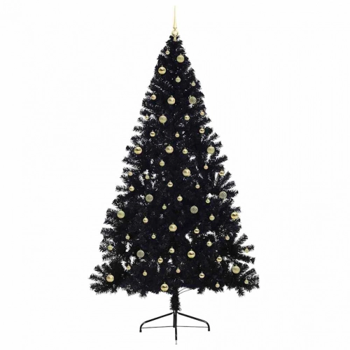 Mākslīgais Led Ziemassvētku Eglīte Su 300 Led Melna 240 Cm Pvc Vidaxl